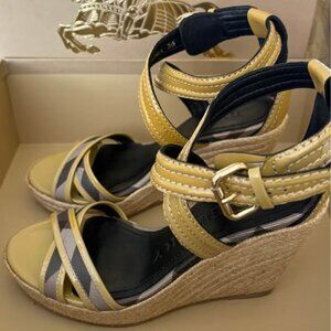 Burberry Wedge Espadrille Sandals